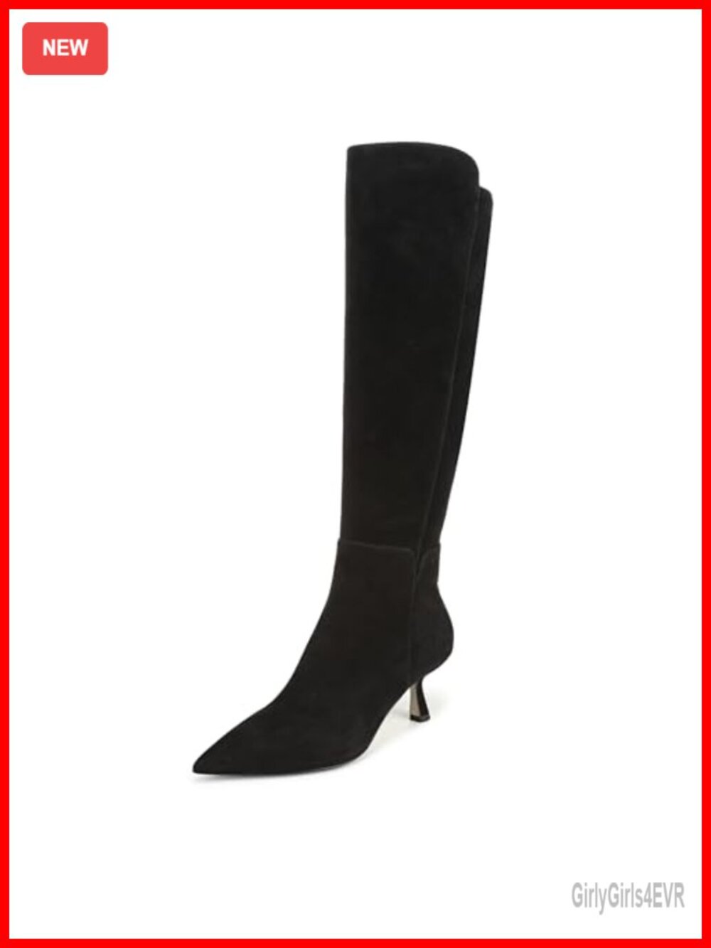Sam Edelman Taylin Boots Synthetic Leather Kitten Heel Knee-High